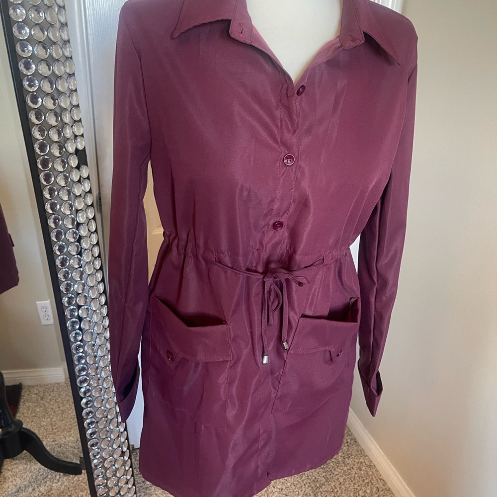 Maroon lightweight shirt/jacket